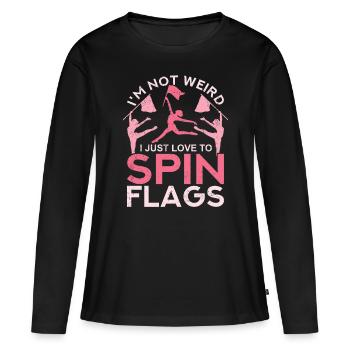 Color Guard Color Guardian - T-shirt manches longues Premium bio Femme - noir - Devant - Julia (174cm)