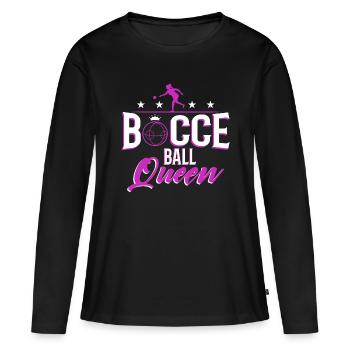 Bocce Ball Queen - Women's Premium Organic Long Sleeve Shirt - black - Front - Julia (174cm)