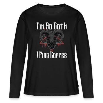 Satan Beelzebub Teufel Gothic Pentagram Mystisch - Frauen Premium Bio Langarmshirt - Schwarz - Vorne - Julia (174cm)