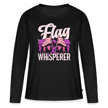 Color Guard Color Guardian Flag Whisperer - T-shirt manches longues Premium bio Femme - noir - Devant - Julia (174cm)
