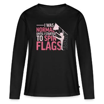 Color Guard Color Guardian - T-shirt manches longues Premium bio Femme - noir - Devant - Julia (174cm)