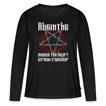 Satan Belzébuth Diable Gothique Pentagramme Mystique - T-shirt manches longues Premium bio Femme - noir - Devant - Julia (174cm)