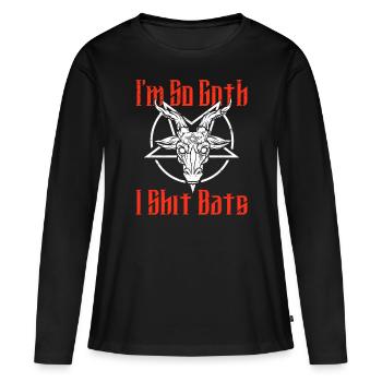 Satan Beelzebub Teufel Gothic Pentagram Mystisch - Frauen Premium Bio Langarmshirt - Schwarz - Vorne - Julia (174cm)