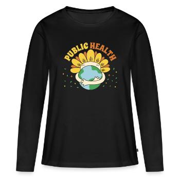 Épidémiologiste en santé publique Infirmières Agents de santé - T-shirt manches longues Premium bio Femme - noir - Devant - Julia (174cm)