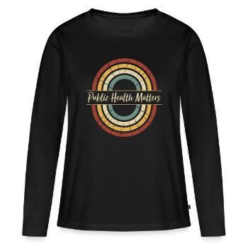 Questions de santé publique Rétro Médecin de santé publique - T-shirt manches longues Premium bio Femme - noir - Devant - Julia (174cm)