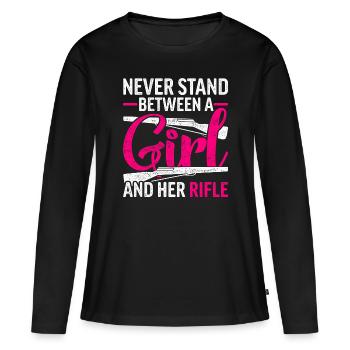 Color Guard Color Guardian - T-shirt manches longues Premium bio Femme - noir - Devant - Julia (174cm)