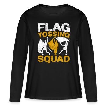 Color Guard Colorguard Flag Tossing Squad - T-shirt manches longues Premium bio Femme - noir - Devant - Julia (174cm)