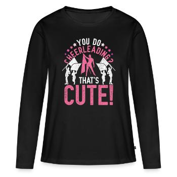 Color Guard Color Guardian - T-shirt manches longues Premium bio Femme - noir - Devant - Julia (174cm)