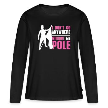 Color Guard Color Guardian - T-shirt manches longues Premium bio Femme - noir - Devant - Julia (174cm)