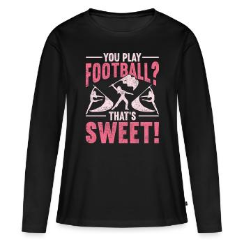 Color Guard Color Guardian - T-shirt manches longues Premium bio Femme - noir - Devant - Julia (174cm)