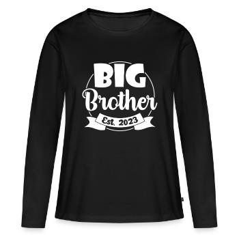 Beförderung zu Big Brother Est. 2023 Babyansagern - Frauen Premium Bio Langarmshirt - Schwarz - Vorne - Julia (174cm)