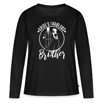 Brides fabulous Brother - Frauen Premium Bio Langarmshirt - Schwarz - Vorne - Julia (174cm)