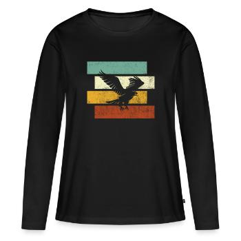 Adler Retro - Women's Premium Organic Long Sleeve Shirt - black - Front - Julia (174cm)