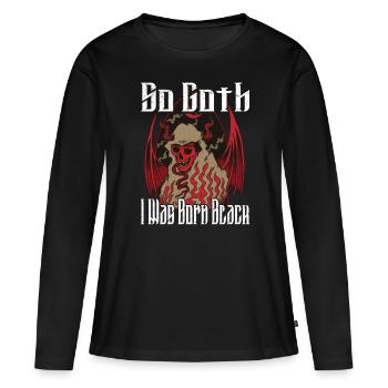 Satan Beelzebub Teufel Gothic Pentagram Mystisch - Frauen Premium Bio Langarmshirt - Schwarz - Vorne - Julia (174cm)