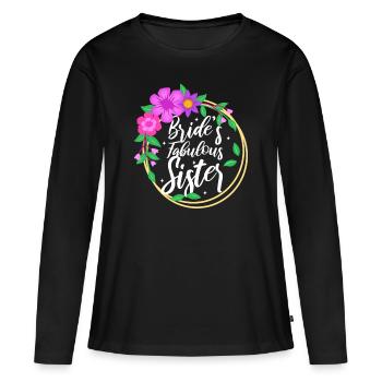 Brides fabulous sister - Frauen Premium Bio Langarmshirt - Schwarz - Vorne - Julia (174cm)