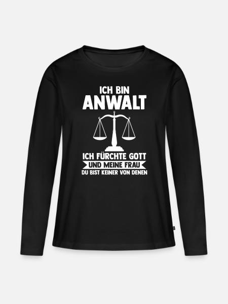 Jurist Anwalt - Frauen Premium Bio Langarmshirt - Schwarz