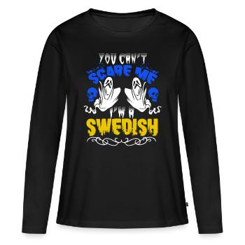 Effrayer les Suédois - T-shirt manches longues Premium bio Femme - noir - Devant - Julia (174cm)