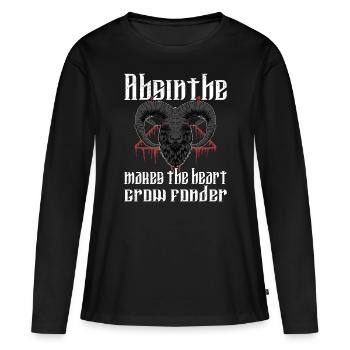 Satan Belzébuth Diable Gothique Pentagramme Mystique - T-shirt manches longues Premium bio Femme - noir - Devant - Julia (174cm)