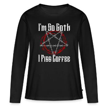Satan Beelzebub Teufel Gothic Pentagram Mystisch - Frauen Premium Bio Langarmshirt - Schwarz - Vorne - Julia (174cm)