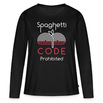 Programmation - T-shirt manches longues Premium bio Femme - noir - Devant - Julia (174cm)