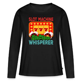 Casino Gambling Slot Machine à sous Jeu de cartes - T-shirt manches longues Premium bio Femme - noir - Devant - Julia (174cm)