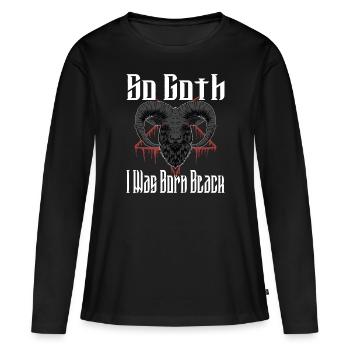 Satan Belzébuth Diable Gothique Pentagramme Mystique - T-shirt manches longues Premium bio Femme - noir - Devant - Julia (174cm)