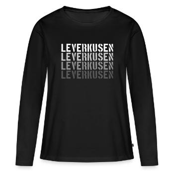 Leverkusen - T-shirt manches longues Premium bio Femme - noir - Devant - Julia (174cm)