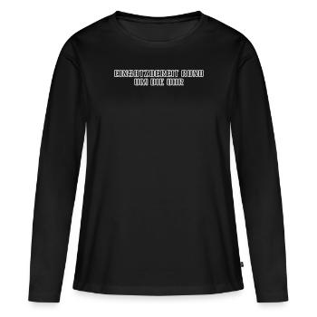 Feuerwehr - Einsatzbereit rund um die Uhr - Frauen Premium Bio Langarmshirt - Schwarz - Vorne - Julia (174cm)
