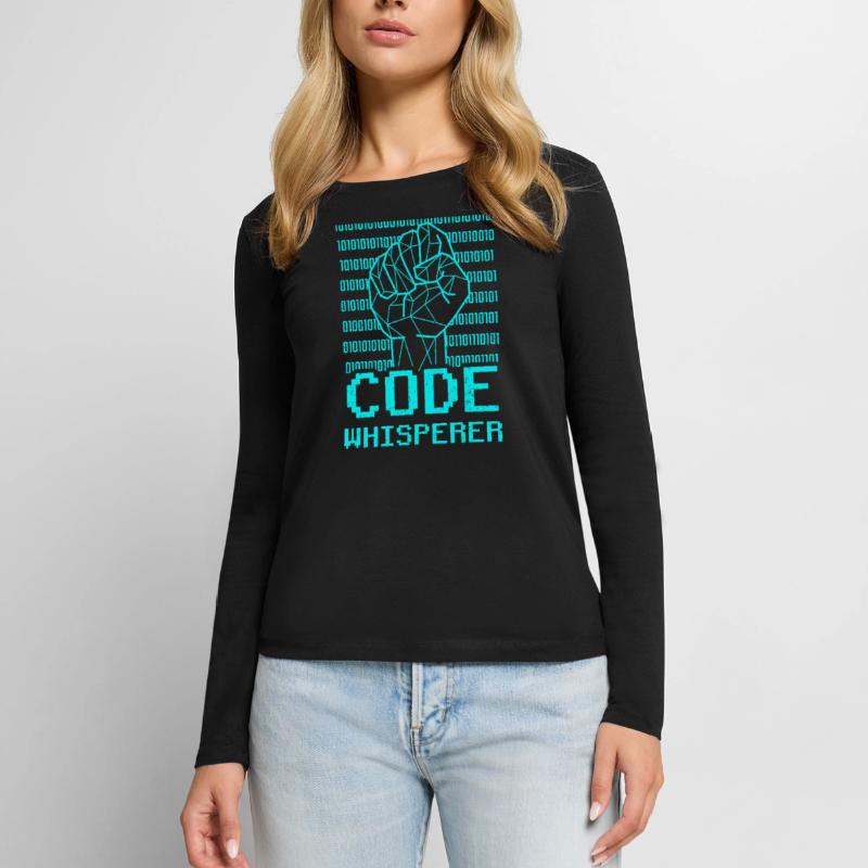 Code Flüsterer Coding Coder Programmierer Frauen Premium Bio Langarmshirt