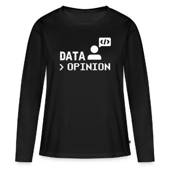 Data > Opinion Programmeur Codeur Codeur - T-shirt manches longues Premium bio Femme - noir - Devant - Julia (174cm)