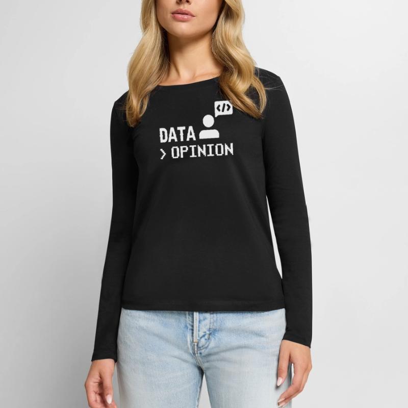 Data > Opinion Programmeur Codeur Codeur T-shirt manches longues Premium bio Femme