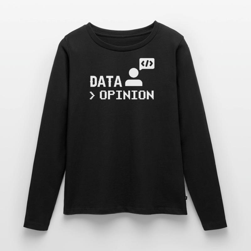 Data > Opinion Programmeur Codeur Codeur T-shirt manches longues Premium bio Femme