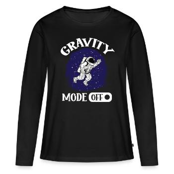 Mode gravité de l’astronaute au large de l’espace spatial - T-shirt manches longues Premium bio Femme - noir - Devant - Julia (174cm)