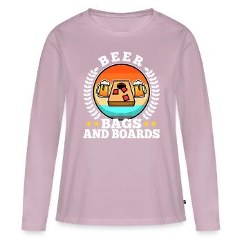 Cornhole - Beer Bags and Boards - Women's Premium Organic Long Sleeve Shirt - dusky pink - Front - Julia (174cm)