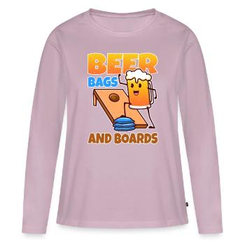 Cornhole - Beer Bags and Boards - Women's Premium Organic Long Sleeve Shirt - dusky pink - Front - Julia (174cm)
