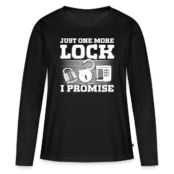 Locksmith Just One More Lock Locksmith - Women's Premium Organic Long Sleeve Shirt - black - Front - Julia (174cm)