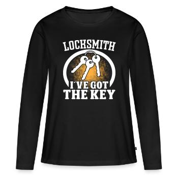 Schlosser I´ve Got The Key Schlüsseldienst Schloss - Frauen Premium Bio Langarmshirt - Schwarz - Vorne - Julia (174cm)