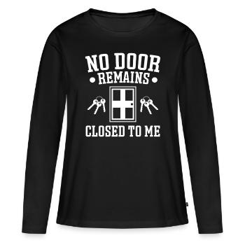 Serrurier Savoir tous les points de rupture Serrurier - T-shirt manches longues Premium bio Femme - noir - Devant - Julia (174cm)