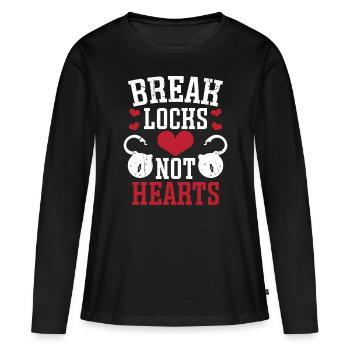 Locksmith Break Locks Not Hearts Locksmith - Women's Premium Organic Long Sleeve Shirt - black - Front - Julia (174cm)