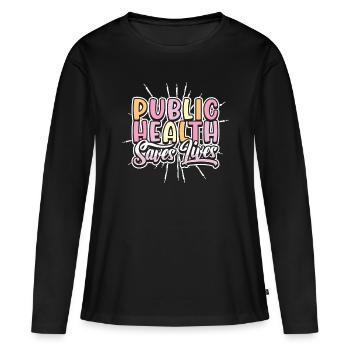 La santé publique sauve des vies Scientifique Travailleur de la santé - T-shirt manches longues Premium bio Femme - noir - Devant - Julia (174cm)