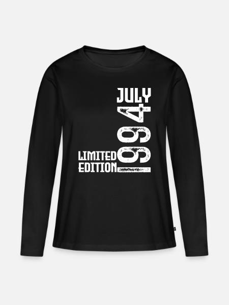 Geschenk Juli 1994. Jubiläum Juli 1994. - Frauen Premium Bio Langarmshirt - Schwarz