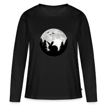 Rabbit Moon Bunny Rabbit - Women's Premium Organic Long Sleeve Shirt - black - Front - Julia (174cm)