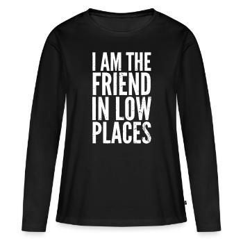 Ich Bin Der Freund In Niedrigen OrtenFamilieWelpenHundebeste f - Frauen Premium Bio Langarmshirt - Schwarz - Vorne - Julia (174cm)