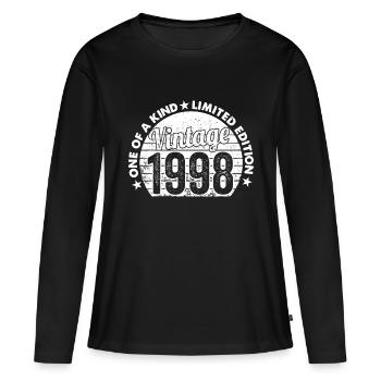 24 Years Old Vintage 1998 Limited Edition 24th Bir - Women's Premium Organic Long Sleeve Shirt - black - Front - Julia (174cm)
