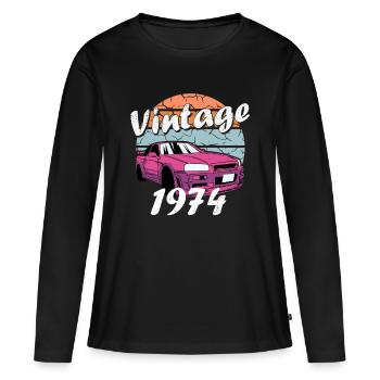Class of 1974 Class of 1974 Anniversary - Women's Premium Organic Long Sleeve Shirt - black - Front - Julia (174cm)