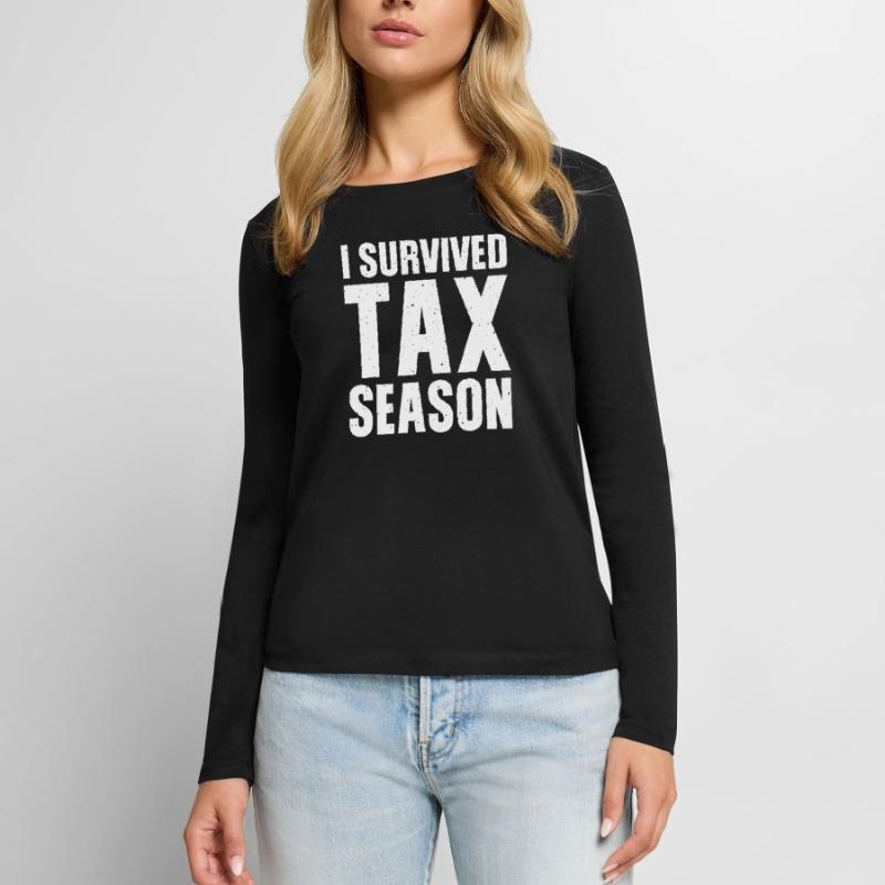 C’est drôle que j’ai survécu à la saison des impôts Comptable comptable T-shirt manches longues Premium bio Femme