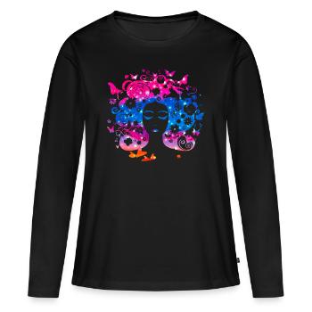 Beautiful Dream - Women's Premium Organic Long Sleeve Shirt - black - Front - Julia (174cm)