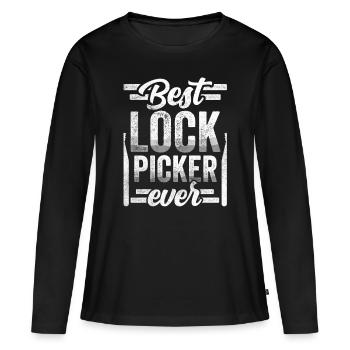Der Beste Lock Picker Aller Zeiten Lock Picking - Frauen Premium Bio Langarmshirt - Schwarz - Vorne - Julia (174cm)