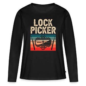 Schlossknacker Lock Picker Schloss Lock Picking - Frauen Premium Bio Langarmshirt - Schwarz - Vorne - Julia (174cm)