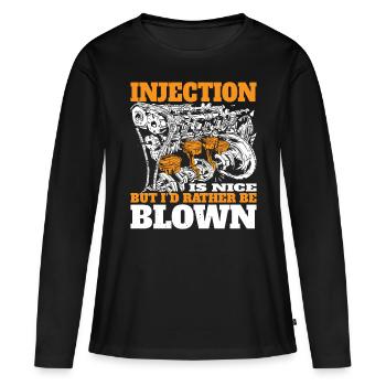L’injection est agréable mais je préfère être soufflé 7 - T-shirt manches longues Premium bio Femme - noir - Devant - Julia (174cm)